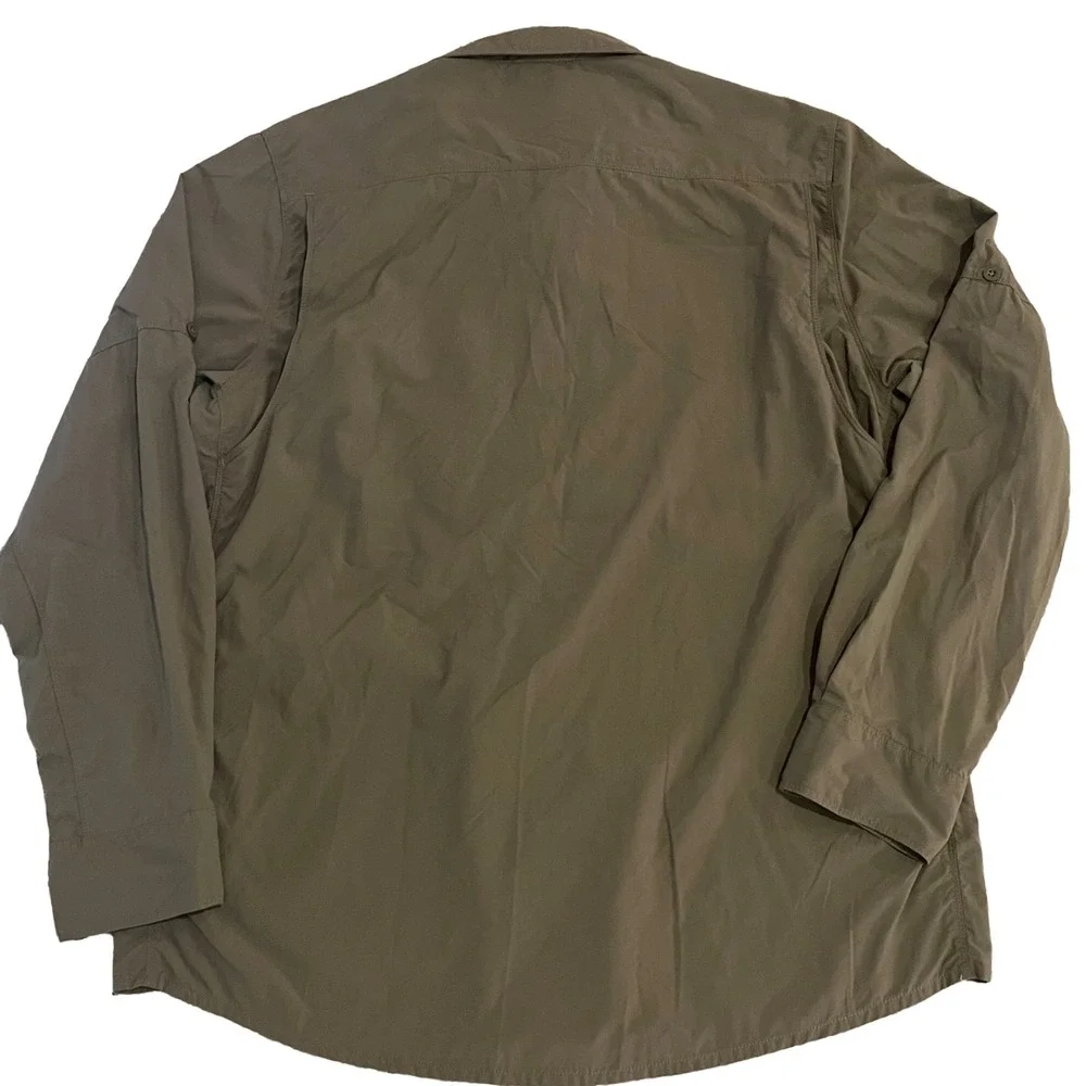 The North Face Shirt Mens L Green Utility Outdoor Hiking Vented Quic